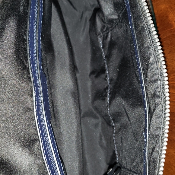 ๐ NEW NINE WEST ELENYA MULTI COLORBLOCK PATCHWORK BLUE & BLACK CROSSBODY BAG - Picture 11 of 16